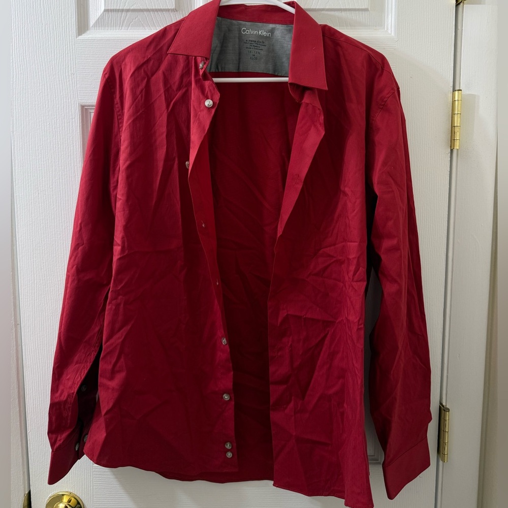 Calvin Klein Red Slim Fit Shirt